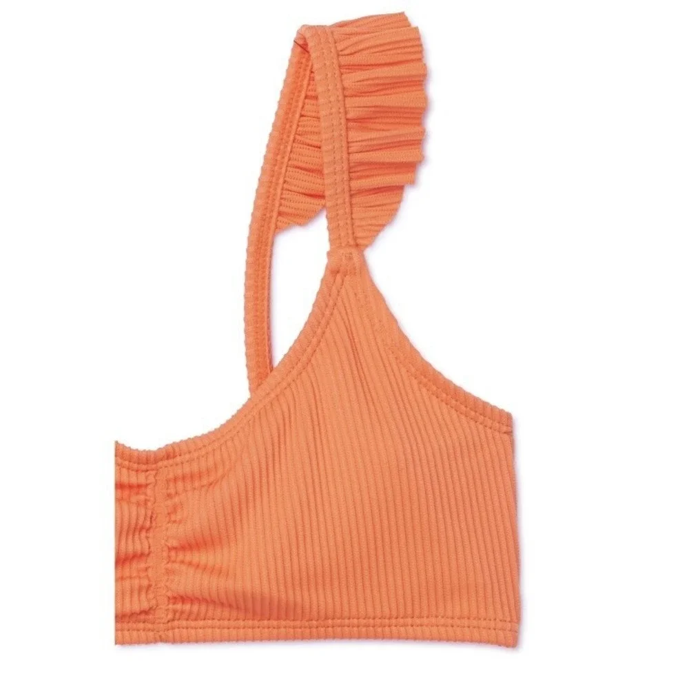 Wonder Nation Girls Ruffle Strap Bikini Swimsuit UPF 50+ New with Tags XL 14-16